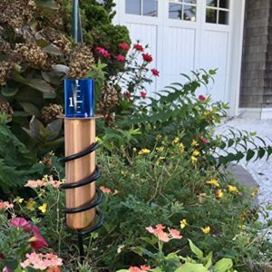 World's Coolest Rain Gauge, Stake, Genuine Copper, Measure, Monitor, Conserve, Precipitation, Easy to Read, Deck, Patio, Garden, Lawn, Unbreakable