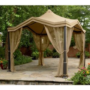 garden winds peaked top gazebo replacement canopy top cover – riplock 350