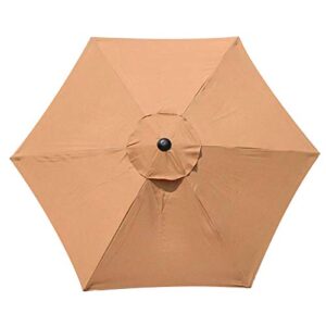 qlindgk 6.3ft patio umbrella replacement canopy cover, market umbrella outdoor umbrella canopy for backyard, poolside, lawn and garden