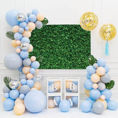 LYWYGG 7x5FT Green Leaves Photography Backdrops Nature Backdrop Birthday Background for Birthday Party Seamless Photo Booth Prop Backdrop CP-87