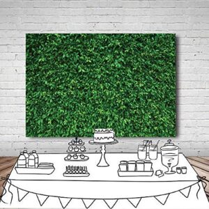 LYWYGG 7x5FT Green Leaves Photography Backdrops Nature Backdrop Birthday Background for Birthday Party Seamless Photo Booth Prop Backdrop CP-87