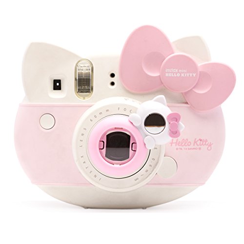 HelloHelio Lovely Kitty Selfie and Close Up Lens Shot Mirror for Fujifilm Mini 8 Mini 9 Polaroid PIC-300 Hellokitty Instant Camera (Pink Cat)