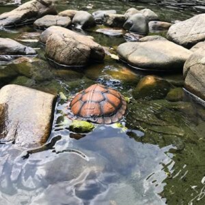 ABHAO Turtle Tortoise Sculptures, Garden Patio Lawn Yard Art Resin Decorations Outdoor Garden Decor, 8.6 inches Turtle Yard Decorations Outdoor, Full Color