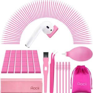 Aocii Cleaner kit for Airpod, Cleaning Putty Compatible with Airpod 3 Airpods pro, Phone Charging Port Cleaning Tool, Pink Cleaner kit for iPhone/Speaker/Earbud, Electronics Cleaner, Gift for Women