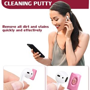 Aocii Cleaner kit for Airpod, Cleaning Putty Compatible with Airpod 3 Airpods pro, Phone Charging Port Cleaning Tool, Pink Cleaner kit for iPhone/Speaker/Earbud, Electronics Cleaner, Gift for Women