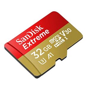 32GB SanDisk Extreme (Five Pack) 4K Micro Memory Card (SDSQXAF-032G-GN6MN) UHD Video Speed 30 UHS-1 V30 32G MicroSD HC Bundle with (1) Everything But Stromboli Card Reader