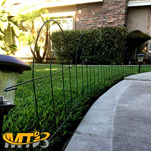 MTB Green Garden Border Folding Fence Lawn Yard Fence 24 Inch x 10 Feet,Pack of 5 set, Overall Length 50 Feet,Landscape Panel,Folding Patio Fences Flower Bed Pet Barrier Section Panel Decorative Fence