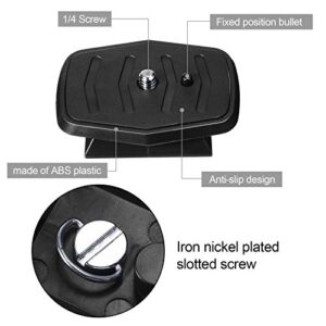 Weewooday 2 Pieces Tripod Quick Release Plate Tripod Adapter Mount Camera Tripod Adapter Plate Parts for Tripods and Cameras Tripod Mount QB-4W (35 x 35 mm/ 1.38 x 1.38 Inch)