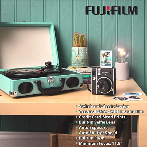 Fujifilm Instax Mini 40 Instant Camera Black + Fujifilm Instax Mini Twin Pack Instant Film (20 Sheets) + Case