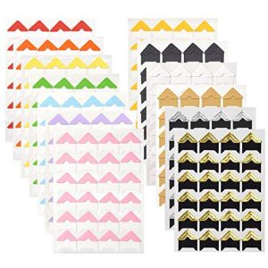 wxj13 13 sheets 13 colors photo mounting corners photo corners self adhesive for diy scrapbooking, picture album
