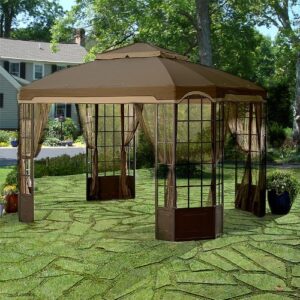 garden winds bay window gazebo replacement canopy top cover – riplock 500