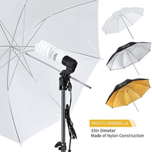 ShowMaven Photography Lighting Kit, Softbox Light Kit with 6.5ft x 10ft Photography Backdrop Stand for Product Photography, Portrait Photography, Video Shooting Photography