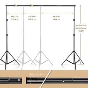 ShowMaven Photography Lighting Kit, Softbox Light Kit with 6.5ft x 10ft Photography Backdrop Stand for Product Photography, Portrait Photography, Video Shooting Photography