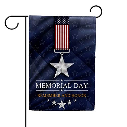 ZHONGJI Garden Flags ﻿Memorial Day Celebration Patriotism Decorative Yard Flags Double Sided Design Home Outdoor Decor All Seasons Holidays