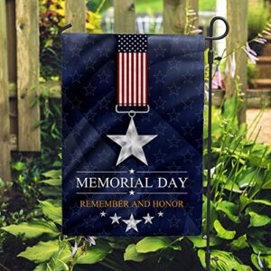 ZHONGJI Garden Flags ﻿Memorial Day Celebration Patriotism Decorative Yard Flags Double Sided Design Home Outdoor Decor All Seasons Holidays