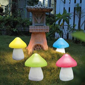 Solar Mushroom Light Solar Powered Garden Lights Outdoor Waterproof Decorative Led Solarâ€‚Light for Garden Lawn Yard,Red,210222QY01-1-8640-1653328241,12x14.5cm/4.7x5.7in