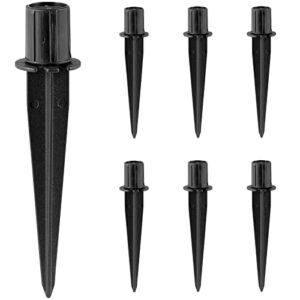 6 pack metal stake solar lights replacement spike – outdoor ground stakes for garden lights landscape yard pathway lamps pole, 0.78 * 5.3 inch
