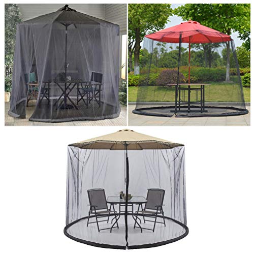 Yardwe Umbrella with Mosquito Netting Screen Table Screen for Outdoor Bar Garden