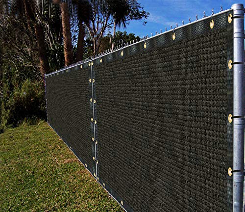 Ifenceview 4'x5' to 4'x50' Black Shade Cloth Fence Privacy Screen Fence Cover Mesh Net for Construction Site Yard Driveway Garden Pergolas Gazebos Canopy Awning UV Protection 180 GSM (4'x5')