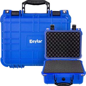 eylar protective hard camera case water & shock proof w/foam tsa approved 13.37 inch 11.62 inch 6 inch blue (blue)