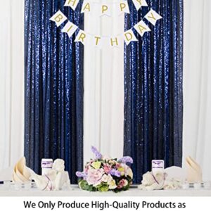 Sparkle Backdrop Curtain Navy Blue 2 Panels Set Sequin Photo Backdrop 2FTx8FT Sequin Backdrop Curtain Pack of 2-1220S