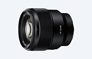 Sony SEL85F18 85mm F/1.8-22 Medium-Telephoto Fixed Prime Camera Lens, Black