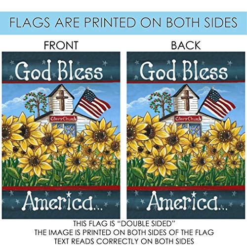 Toland Home Garden 112133 Glory Church Patriotic Flag 12x18 Inch Double Sided Patriotic Garden Flag for Outdoor House Flower Flag Yard Decoration