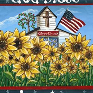 Toland Home Garden 112133 Glory Church Patriotic Flag 12x18 Inch Double Sided Patriotic Garden Flag for Outdoor House Flower Flag Yard Decoration