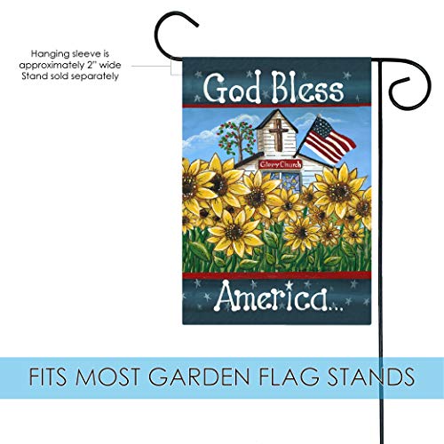 Toland Home Garden 112133 Glory Church Patriotic Flag 12x18 Inch Double Sided Patriotic Garden Flag for Outdoor House Flower Flag Yard Decoration