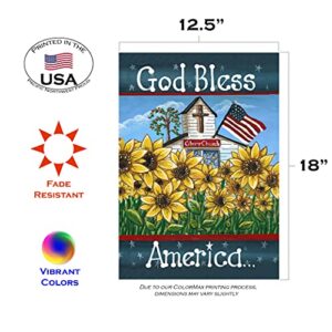 Toland Home Garden 112133 Glory Church Patriotic Flag 12x18 Inch Double Sided Patriotic Garden Flag for Outdoor House Flower Flag Yard Decoration