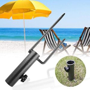 Portable Universal Iron Umbrella Stand Umbrella Holder, Parasol Anchor/Umbrella Anchor for Beach Fishing Garden Outdoor Travel