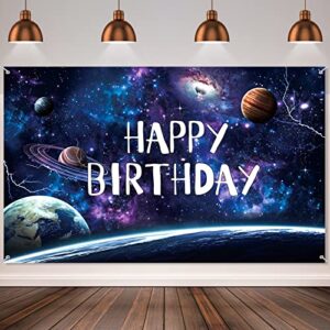 Space Galaxy Birthday Party Decorations Space Theme Backdrop Space Photography Background for Birthday Party Supplies Universe Milky Way Planet for Kid Boys Happy Birthday 70.8 x 43.3 Inches