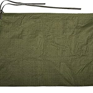 Empty Sandbags Military Green with Ties (Bundle of 10) 14" x 26" - Woven Polypropylene Sand Bags, Extra Heavy Duty Sandbags for Flooding, Sand Bags Flood Protection