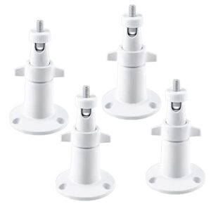 security camera universal mounting bracket,adjustable indoor/outdoor security wall metal bracket, compatible with arlo pro/pro 2/pro 3/pro 4/ultra/ultra 2, & with ring stick up cam battery (4 pack)