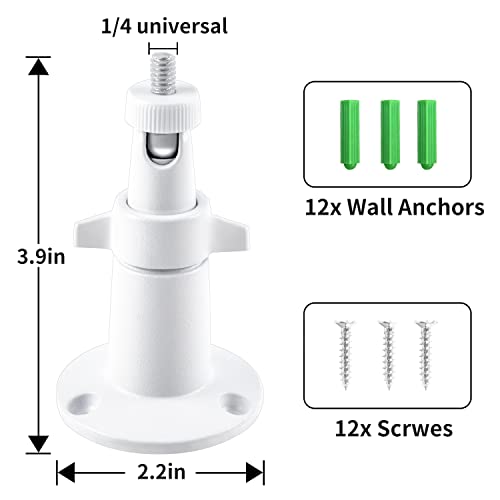 Security Camera Universal Mounting Bracket,Adjustable Indoor/Outdoor Security Wall Metal Bracket, Compatible with Arlo Pro/Pro 2/Pro 3/Pro 4/Ultra/Ultra 2, & with Ring Stick Up Cam Battery (4 Pack)