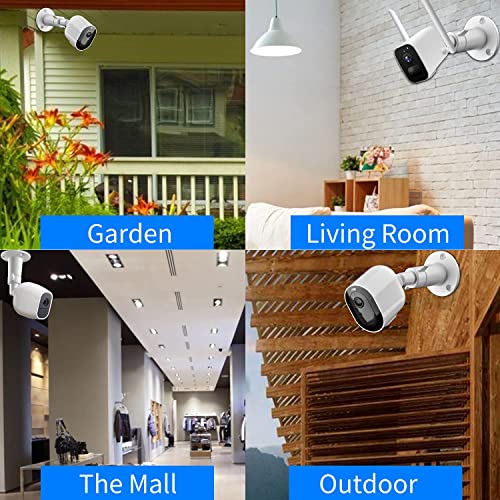 Security Camera Universal Mounting Bracket,Adjustable Indoor/Outdoor Security Wall Metal Bracket, Compatible with Arlo Pro/Pro 2/Pro 3/Pro 4/Ultra/Ultra 2, & with Ring Stick Up Cam Battery (4 Pack)