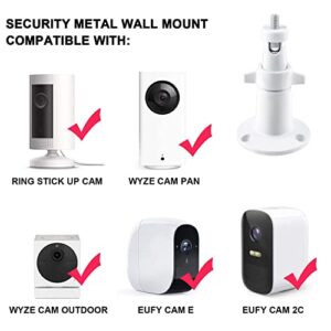 Security Camera Universal Mounting Bracket,Adjustable Indoor/Outdoor Security Wall Metal Bracket, Compatible with Arlo Pro/Pro 2/Pro 3/Pro 4/Ultra/Ultra 2, & with Ring Stick Up Cam Battery (4 Pack)