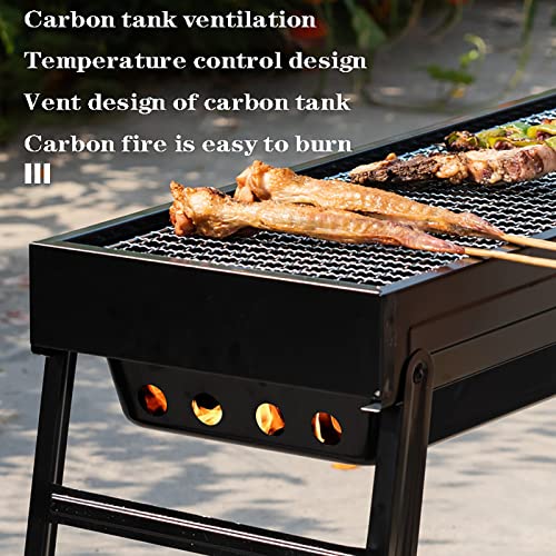 Portable Barbeque Grill, Small Folding BBQ Grill, Portable Stainless Steel Charcoal BBQ Grill for Travel Garden Camping Family Dinners and Birthday Parties Style 2