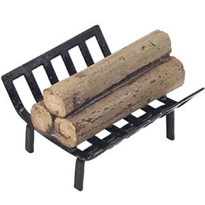 alasum outdoor furniture outdoor furniture miniature bbq grill oven model roasting cart firewood rack holder 1:12 furniture garden lawn fireplace photography props kids toys kids toys