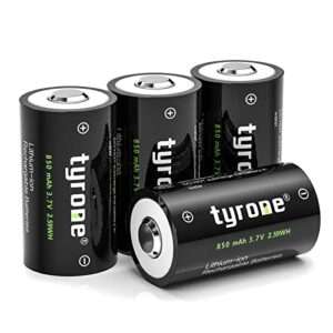 tyrone cr123 rechargeable batteries, 4-pack cr123a lithium batteries for arlo camera [ can be recharged ]