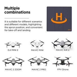 VCUTECH Drone Landing Pad Weighted 20 inch(50cm) for DJI Mini 3 Pro Accessories, Mavic 3, Mavic Air 2/2S, DJI Mini 2 Accessories, DJI FPV Drone, DJI Avata Fly More Kit Drone Accessories (Black)