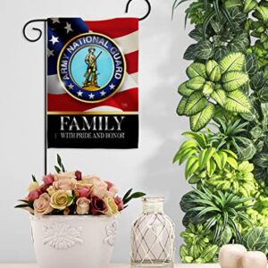 Breeze Decor Army National Guard Family Garden Flag Armed Forces ANG United State American Military Veteran Retire Official House Banner Small Yard Gift Double-Sided, Made in USA