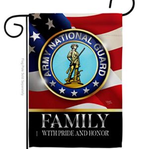 Breeze Decor Army National Guard Family Garden Flag Armed Forces ANG United State American Military Veteran Retire Official House Banner Small Yard Gift Double-Sided, Made in USA