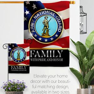 Breeze Decor Army National Guard Family Garden Flag Armed Forces ANG United State American Military Veteran Retire Official House Banner Small Yard Gift Double-Sided, Made in USA