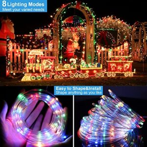 WIND STAR Solar Rope Lights Outdoor, 72FT 200 LED Solar Powered Fairy Lights 8 Modes Solar String Light Decoration for Patio Wedding Stairs,Fence, Garden Swimming Pool Trampoline