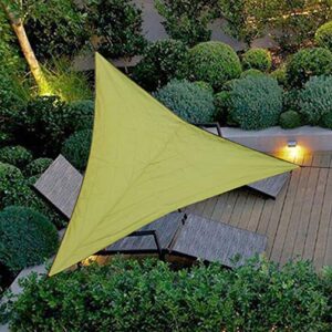 dameing sun shade sail, triangle sand party sun shade for outdoor patio garden, patio covers for shade and rain (9.8 x 9.8 x 9.8ft)