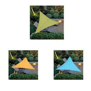 DAMEING Sun Shade Sail, Triangle Sand Party Sun Shade for Outdoor Patio Garden, Patio Covers for Shade and Rain (9.8 x 9.8 x 9.8ft)