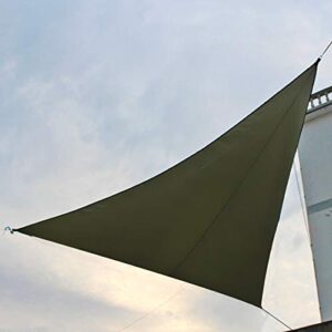 DAMEING Sun Shade Sail, Triangle Sand Party Sun Shade for Outdoor Patio Garden, Patio Covers for Shade and Rain (9.8 x 9.8 x 9.8ft)