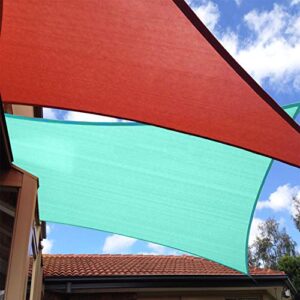 TANG Sunshades Depot 10' x 10' Solid Turquoise Sun Shade Sail Square Permeable Canopy Customize Commercial Standard 180 GSM HDPE