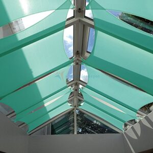 TANG Sunshades Depot 10' x 10' Solid Turquoise Sun Shade Sail Square Permeable Canopy Customize Commercial Standard 180 GSM HDPE